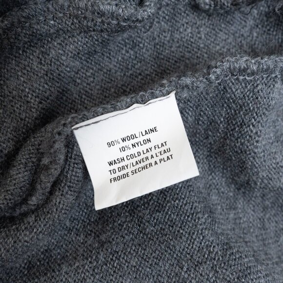 Outclass Shawl Collar Cardigan Gray Wool Blend Pockets Large - Picture 12 of 13